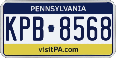 PA license plate KPB8568