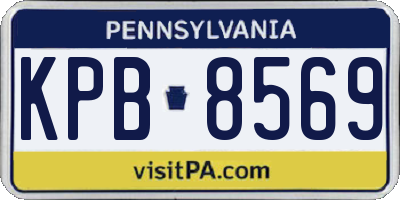 PA license plate KPB8569