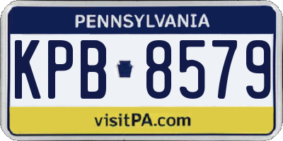 PA license plate KPB8579