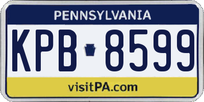 PA license plate KPB8599