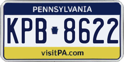 PA license plate KPB8622