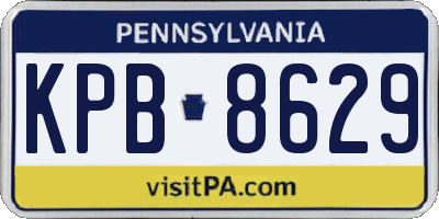 PA license plate KPB8629