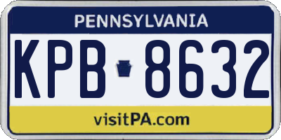 PA license plate KPB8632