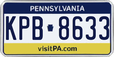PA license plate KPB8633