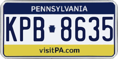 PA license plate KPB8635