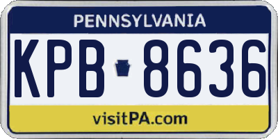 PA license plate KPB8636