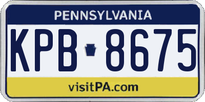 PA license plate KPB8675