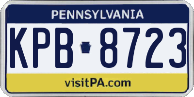 PA license plate KPB8723