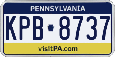 PA license plate KPB8737