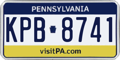 PA license plate KPB8741