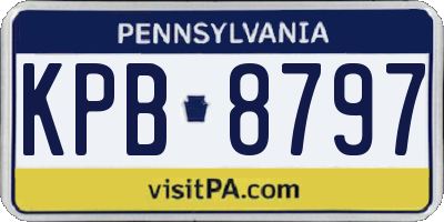 PA license plate KPB8797