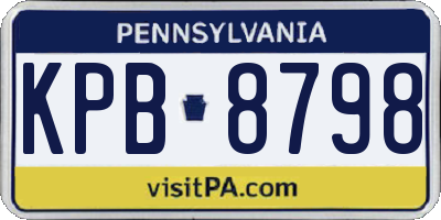 PA license plate KPB8798