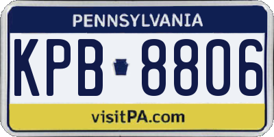 PA license plate KPB8806