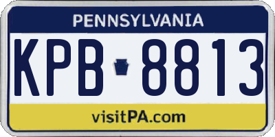 PA license plate KPB8813
