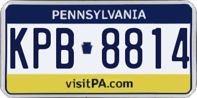 PA license plate KPB8814