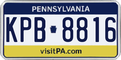 PA license plate KPB8816