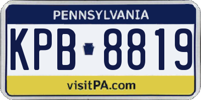 PA license plate KPB8819