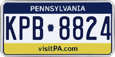 PA license plate KPB8824