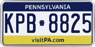 PA license plate KPB8825