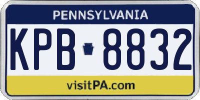 PA license plate KPB8832