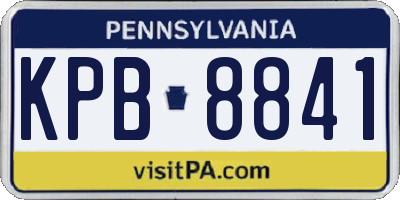 PA license plate KPB8841