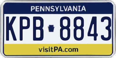 PA license plate KPB8843