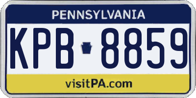 PA license plate KPB8859