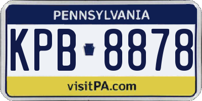 PA license plate KPB8878