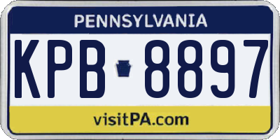 PA license plate KPB8897