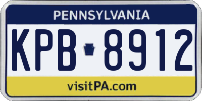 PA license plate KPB8912