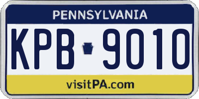 PA license plate KPB9010