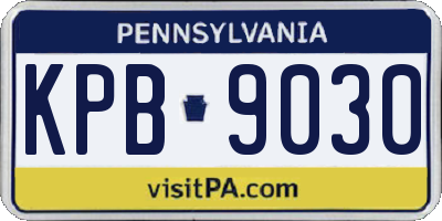 PA license plate KPB9030