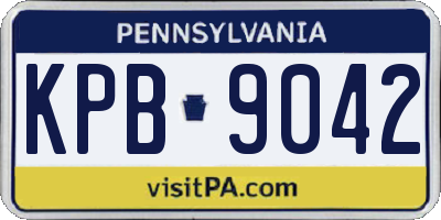PA license plate KPB9042