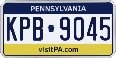 PA license plate KPB9045