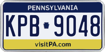 PA license plate KPB9048