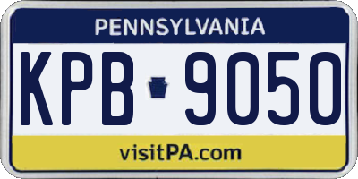PA license plate KPB9050