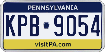 PA license plate KPB9054