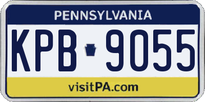 PA license plate KPB9055