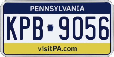 PA license plate KPB9056