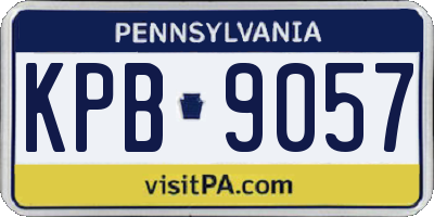 PA license plate KPB9057