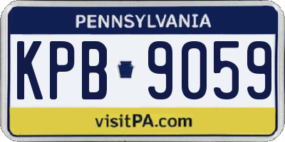 PA license plate KPB9059