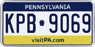PA license plate KPB9069