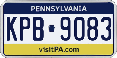 PA license plate KPB9083