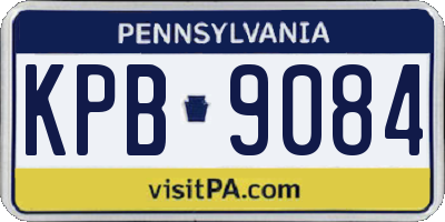 PA license plate KPB9084