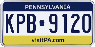 PA license plate KPB9120