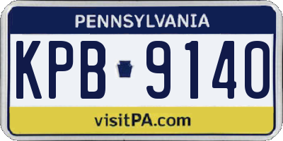 PA license plate KPB9140