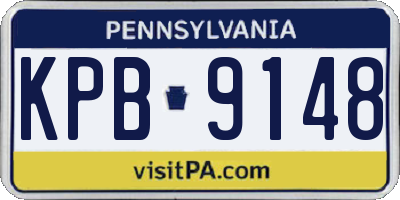 PA license plate KPB9148