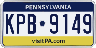 PA license plate KPB9149