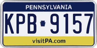 PA license plate KPB9157