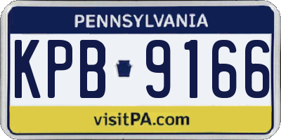 PA license plate KPB9166